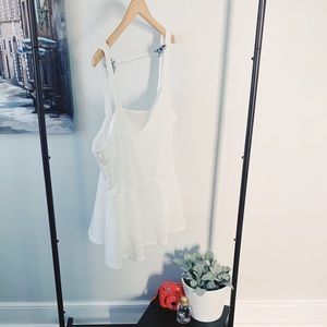 White peplum tank top